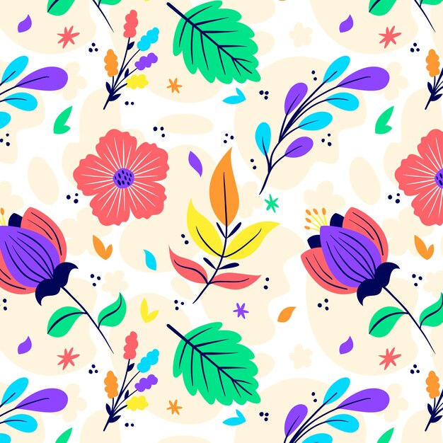 Hand drawn floral pattern design