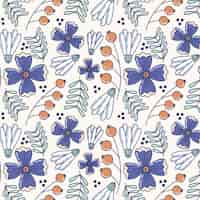 Free vector hand drawn floral pattern design