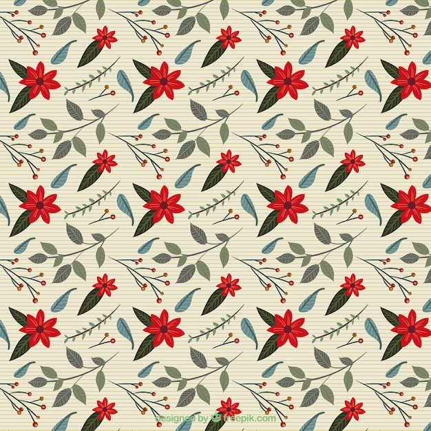 Free vector hand drawn floral pattern