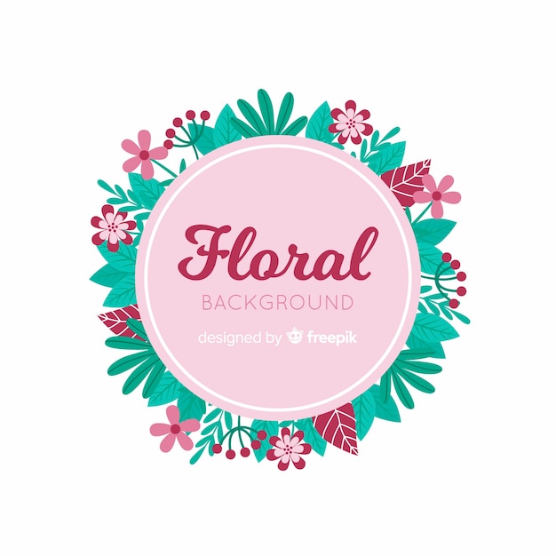 Hand drawn floral spring background