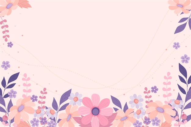 Hand drawn floral wallpaper