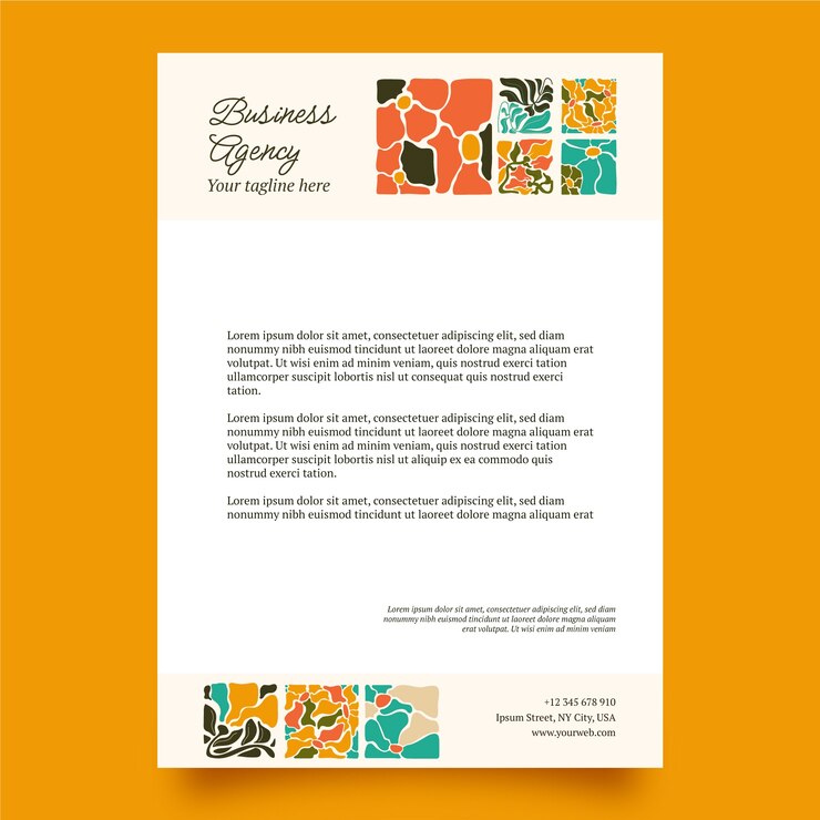 Free Vector hand drawn florist job letterhead