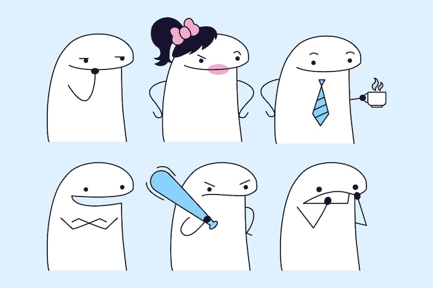 Set of Flork meme stickers | Poster