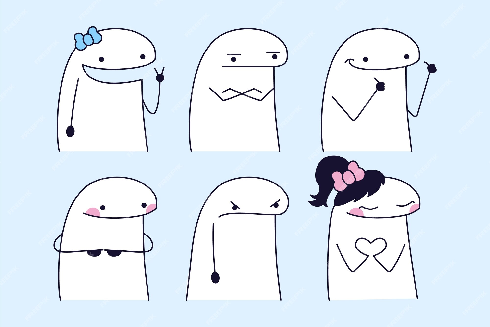 Set of Flork meme stickers | Poster