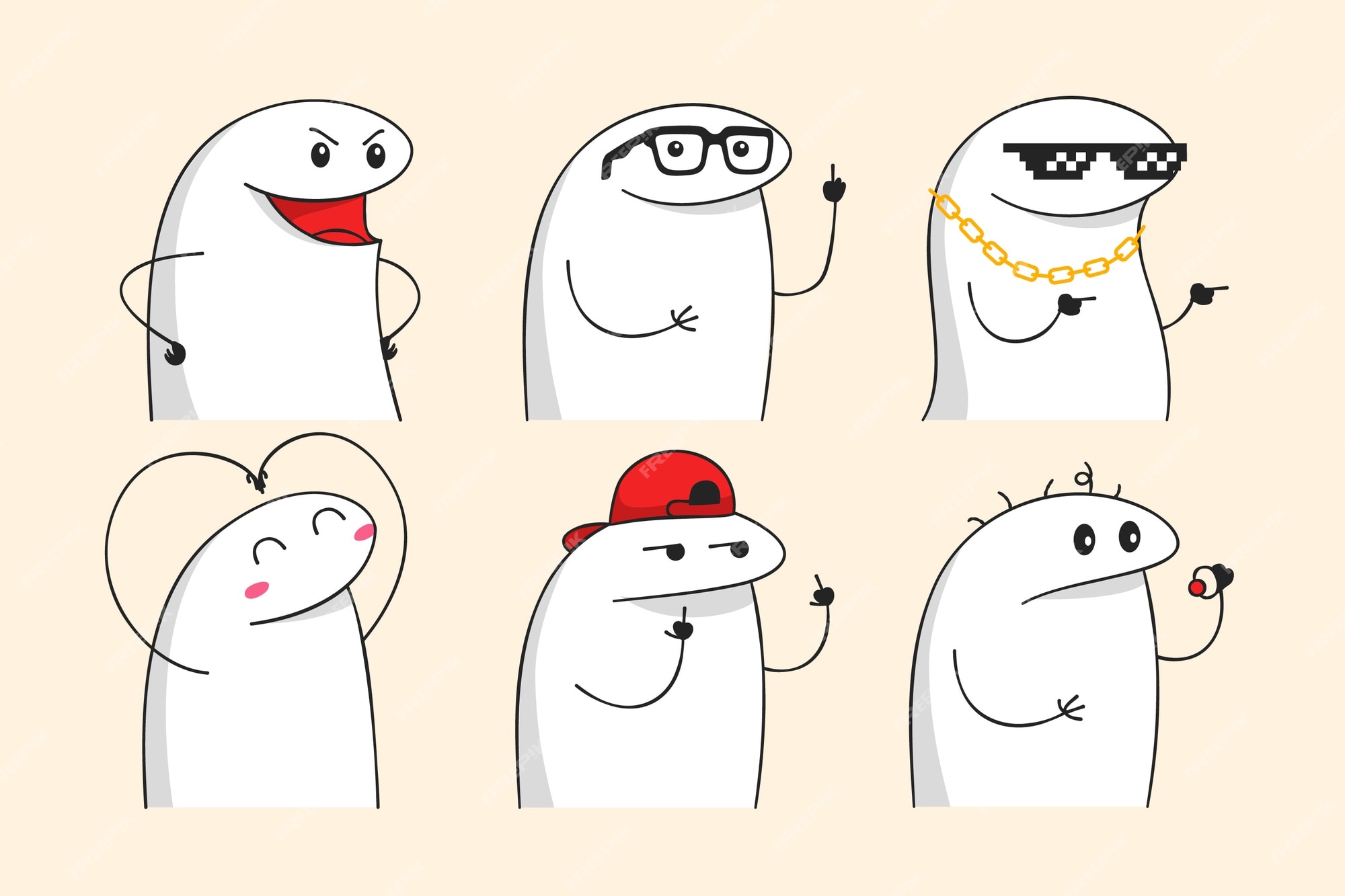 Premium Vector  Hand drawn flork meme illustration