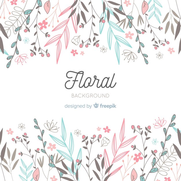 Hand drawn flower background