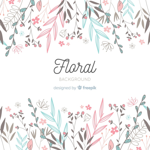 Hand drawn flower background