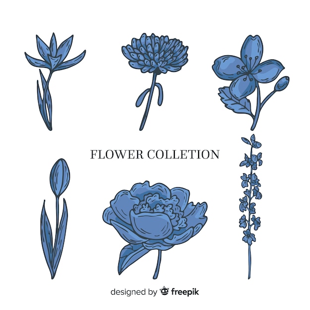 Free vector hand drawn flower pack