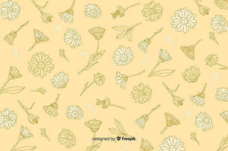 Free Vector hand drawn flower on pastel background