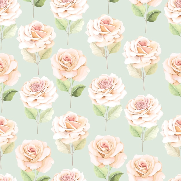 Free vector hand drawn flower seamless pattern