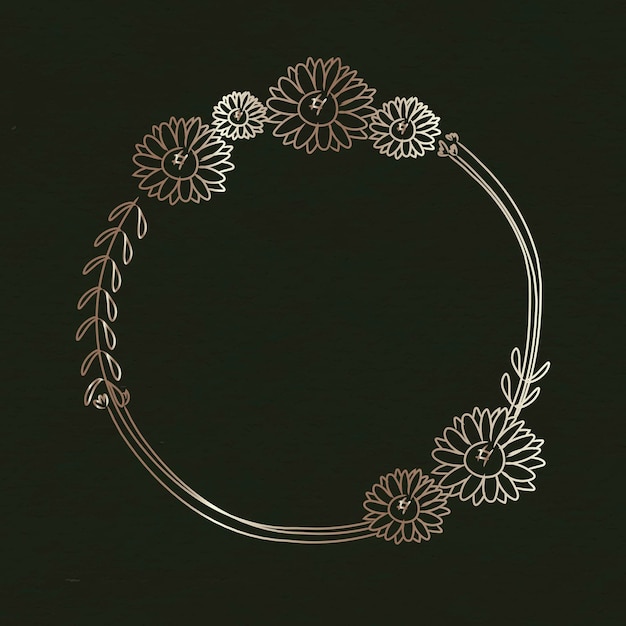 Free vector hand drawn flower wreath vector