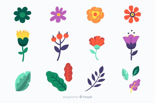 無料のベクター 手描き花のリース