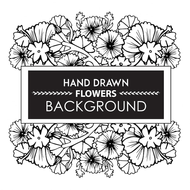 Free vector hand drawn flowers background