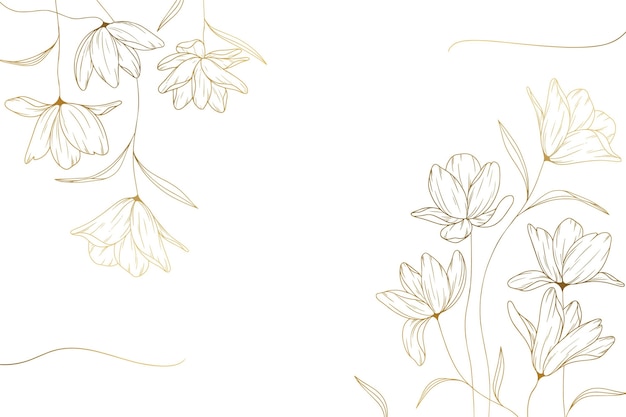 Hand Drawn Flowers Background