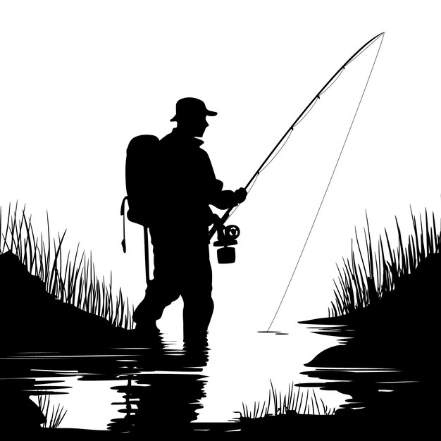 Fly fishing Vectors & Illustrations for Free Download