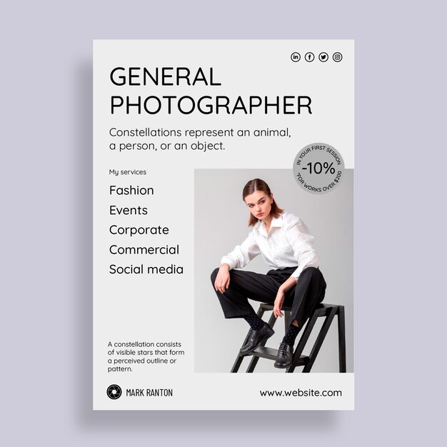 hand drawn flyer design template