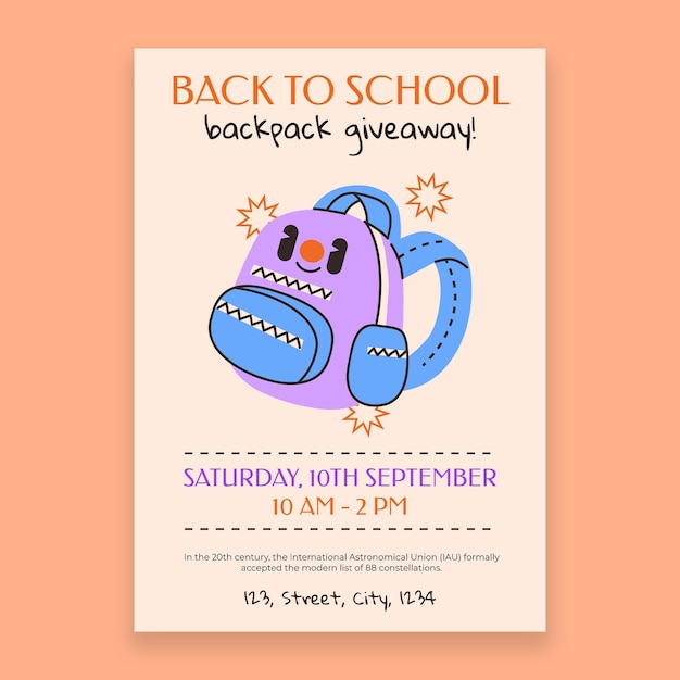 Hand Drawn Flyer Design Template – Free Vector Download