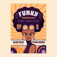 Free vector hand drawn flyer funk and soul music