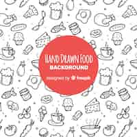 Free vector hand drawn food background