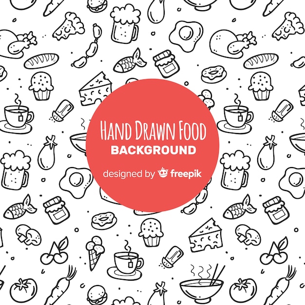 Hand drawn food background