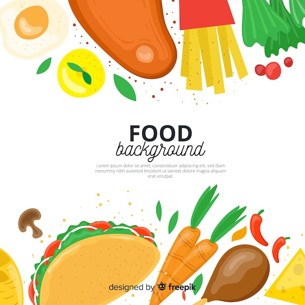 Hand drawn food background