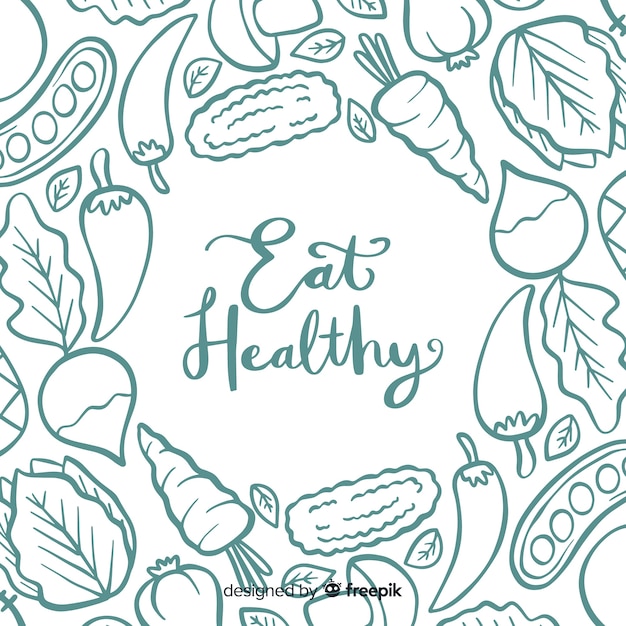 Hand drawn food background