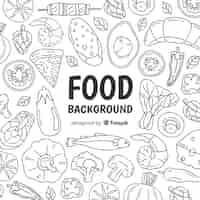 Free vector hand drawn food background