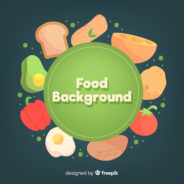 Hand drawn food background