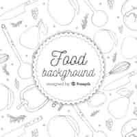 Free vector hand drawn food background