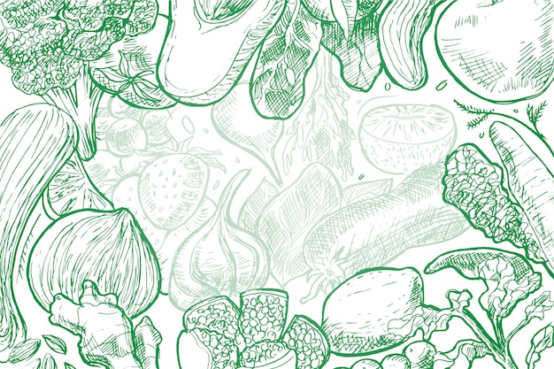 Hand drawn food background