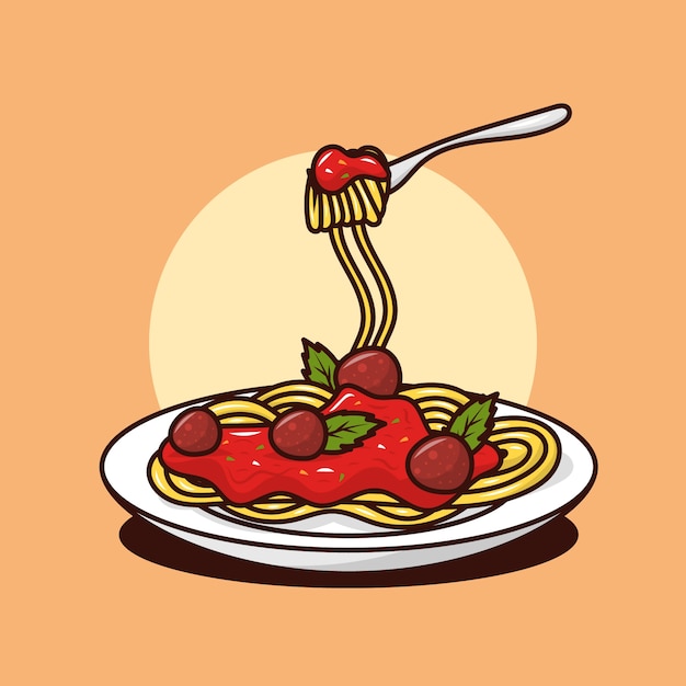 Бесплатное векторное изображение Нарисованная рукой иллюстрация шаржа еды