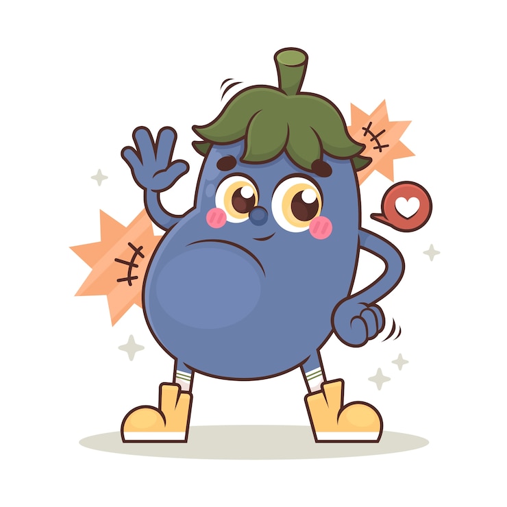 無料Vector 手描きの食品漫画イラスト