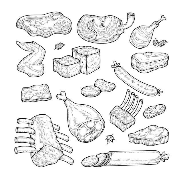 Hand drawn food drawing illustration