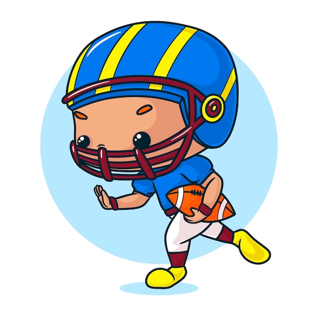 Free vector hand drawn football cartoon illustration