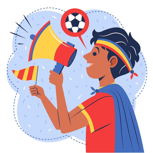 Free vector hand drawn football fans illustration