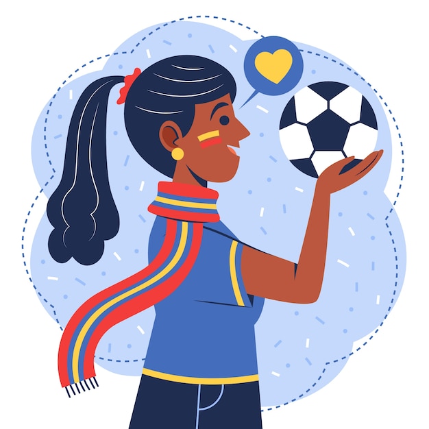 Нарисованная рукой иллюстрация футбольной майки