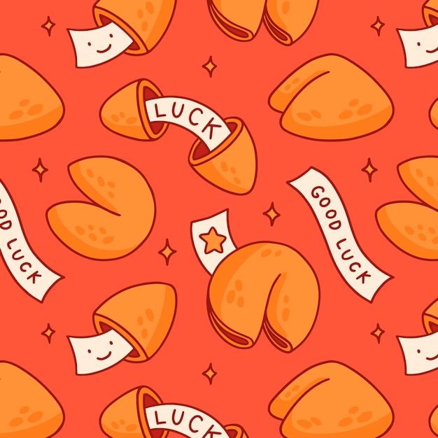 Free vector hand drawn fortune cookie collection