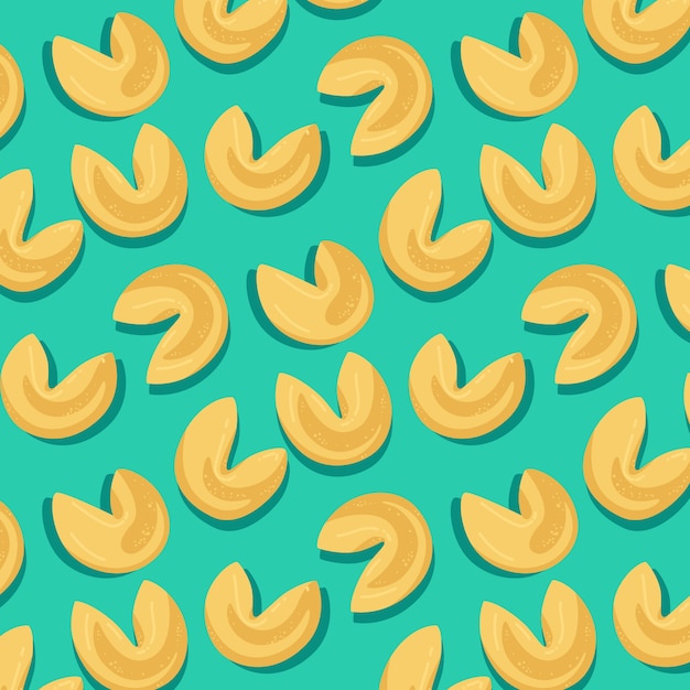 Free vector hand drawn fortune cookie pattern