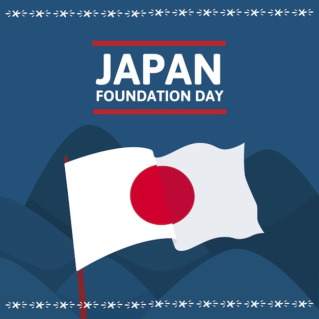 Бесплатное векторное изображение Ручной обращается день основания (япония) фон