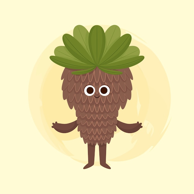 Free vector hand drawn frailejon character illustration