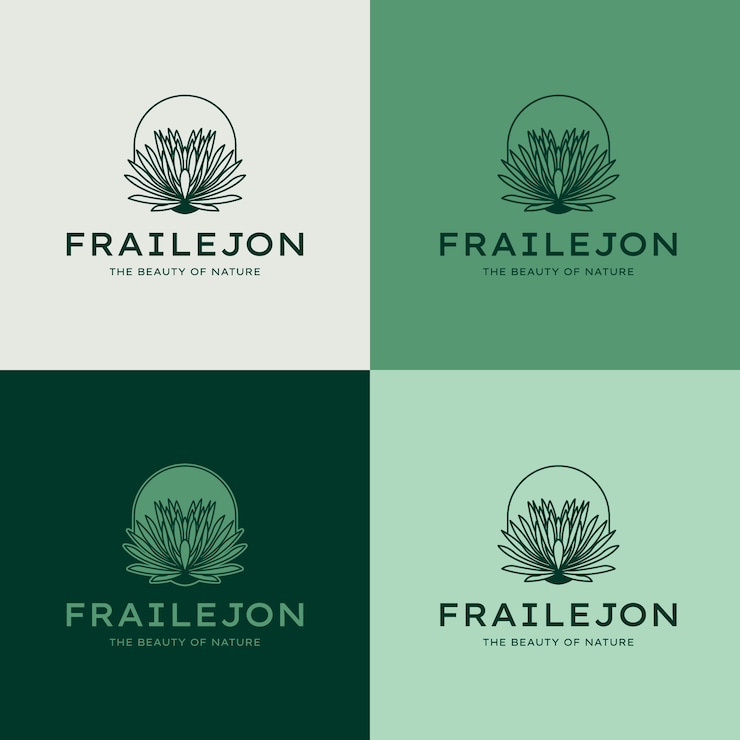 Free Vector hand drawn frailejon plant logo design