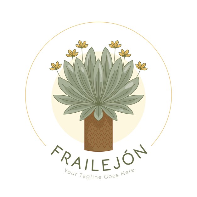 손으로 그린 frailejon 공장 로고 디자인