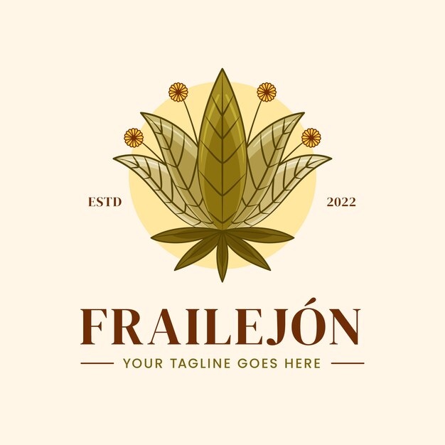 손으로 그린 frailejon 공장 로고 템플릿