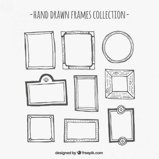 Free vector hand drawn frame collection