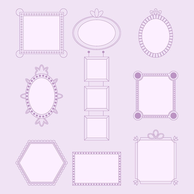 Free vector hand drawn frame collection