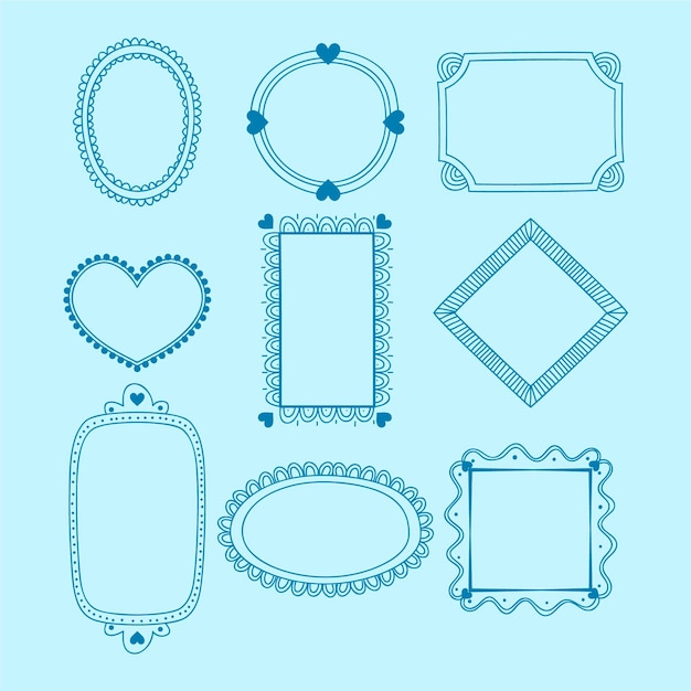 Free vector hand drawn frame collection