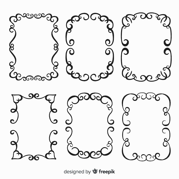 Free vector hand drawn frame pack