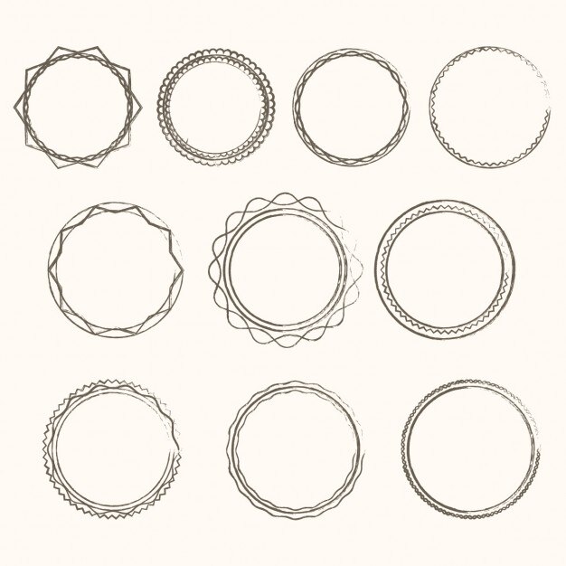 Free Vector hand drawn frames, collection