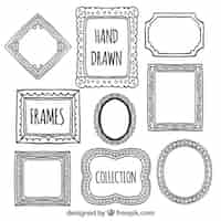 Free vector hand drawn frames collection