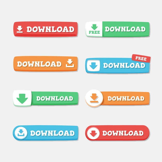 Hand drawn free download buttons icons